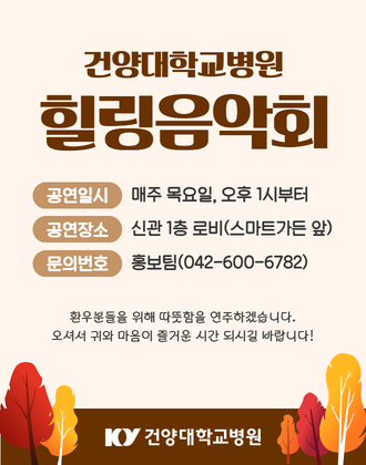 힐링음악회 공연 안내